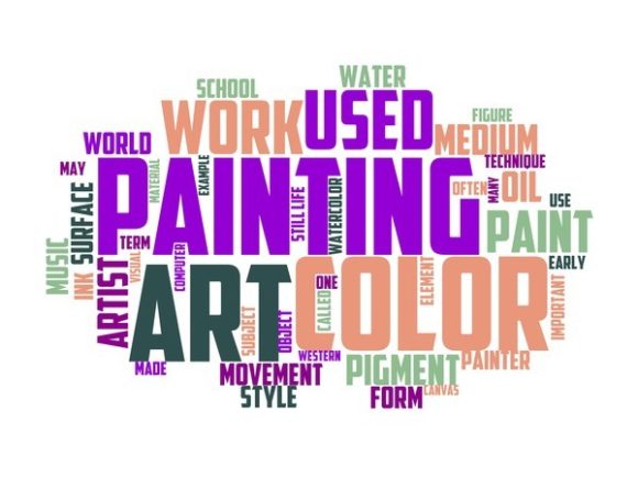 Painter Typography Banner: Hand-Drawn Wordcloud Magic for Creative Projects