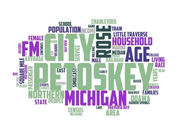 Petoskey Typography Skinny Tumbler