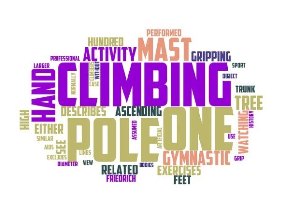 Pole Climbing Typography Sticker