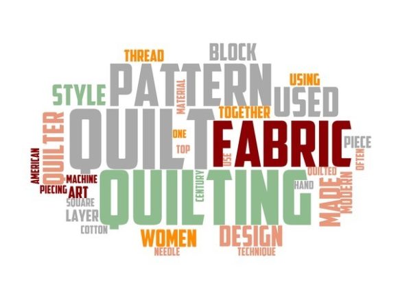 Quilting Typography Tie Dye Art
