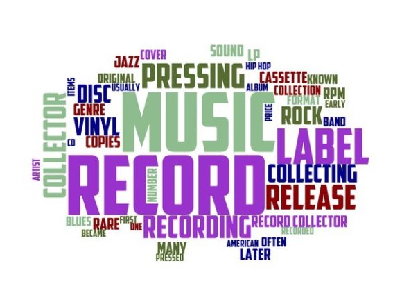 Record Collecting Typography Book Cover